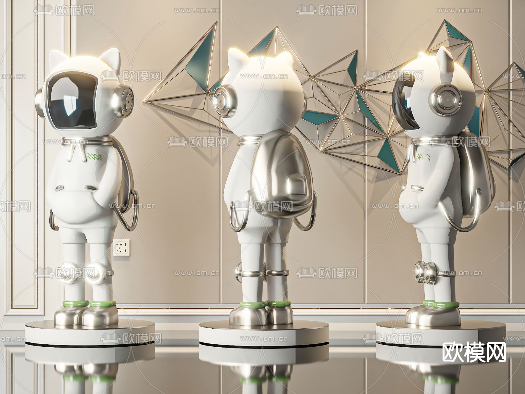 机器人潮玩 雕塑 公仔 卡通摆件3d模型下载