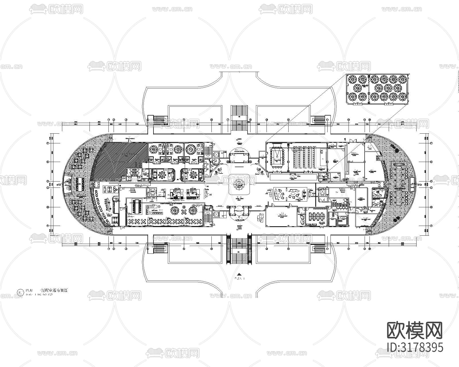 某酒店电气图 给排水图下载（渲染图2）