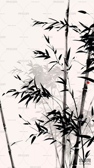 中式竹子装饰挂画贴图下载