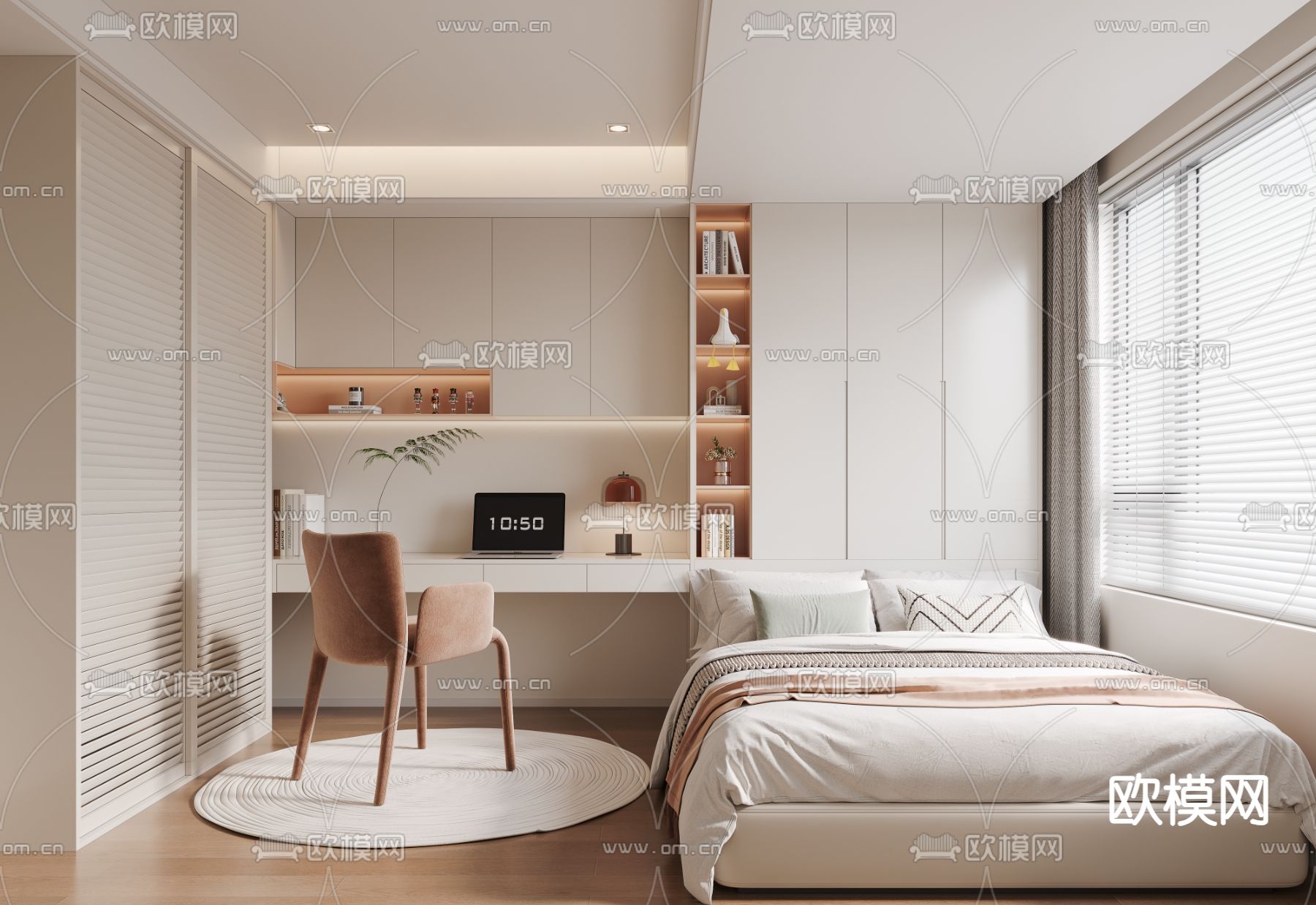 榻榻米卧室 次卧3d模型下载