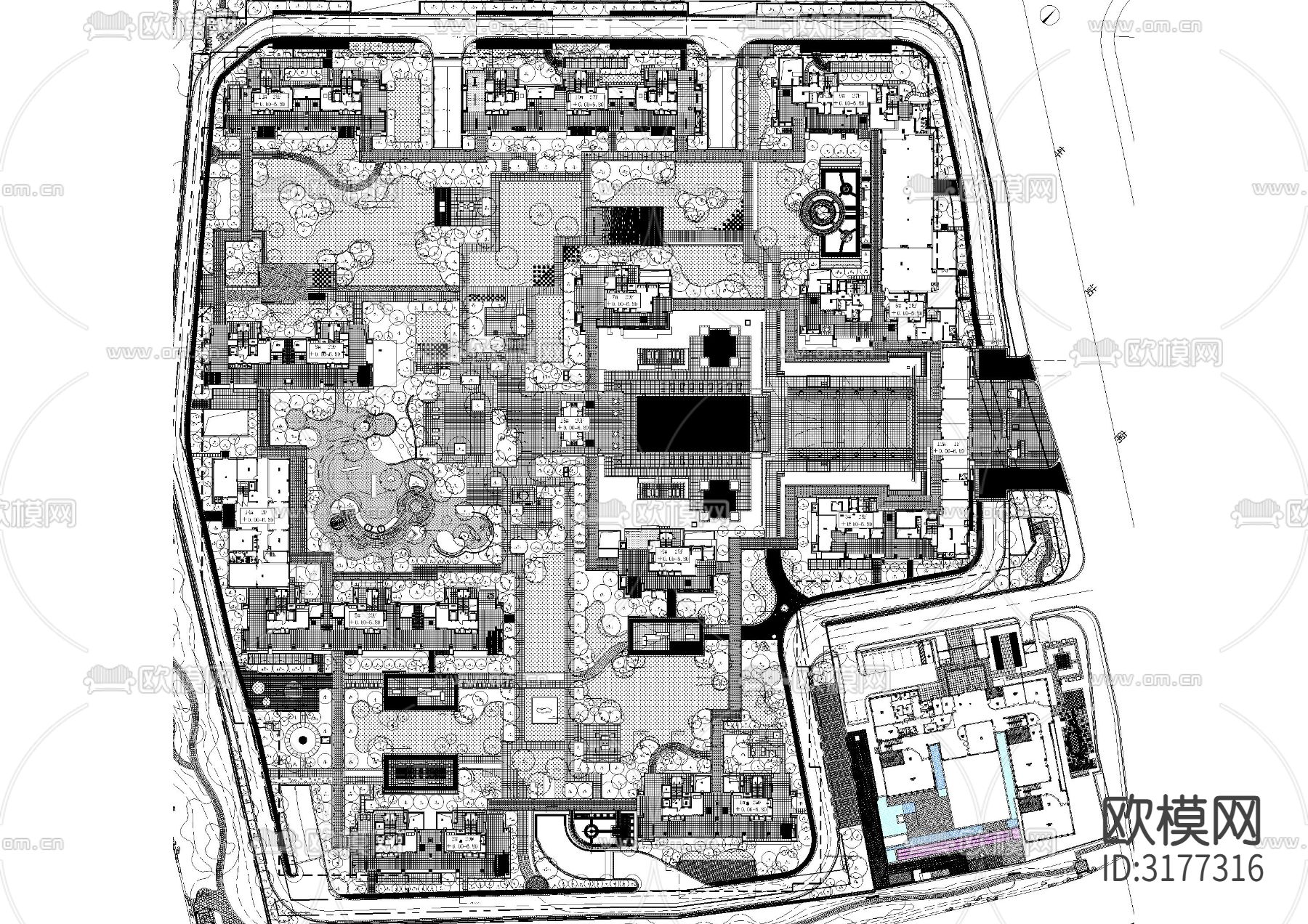 植物搭配小景CAD施工图下载（渲染图5）