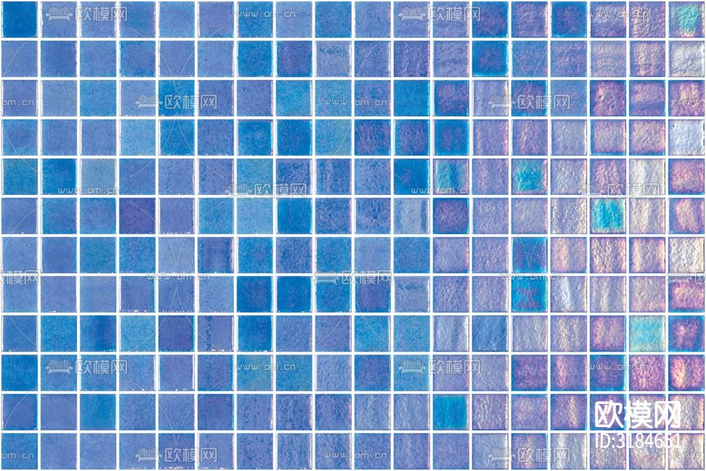 马赛克瓷砖 墙面拼贴 梦幻彩墙砖贴图下载（渲染图1）