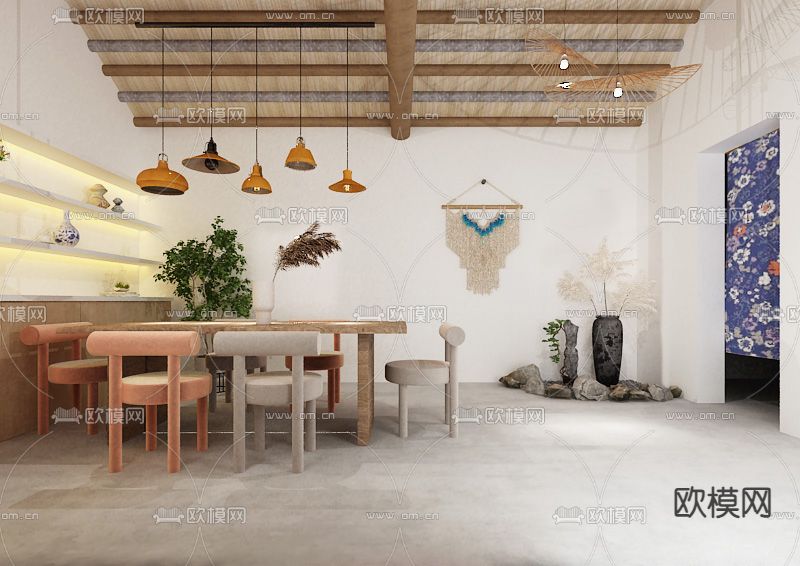 酒店民宿 客厅3d模型下载（渲染图2）