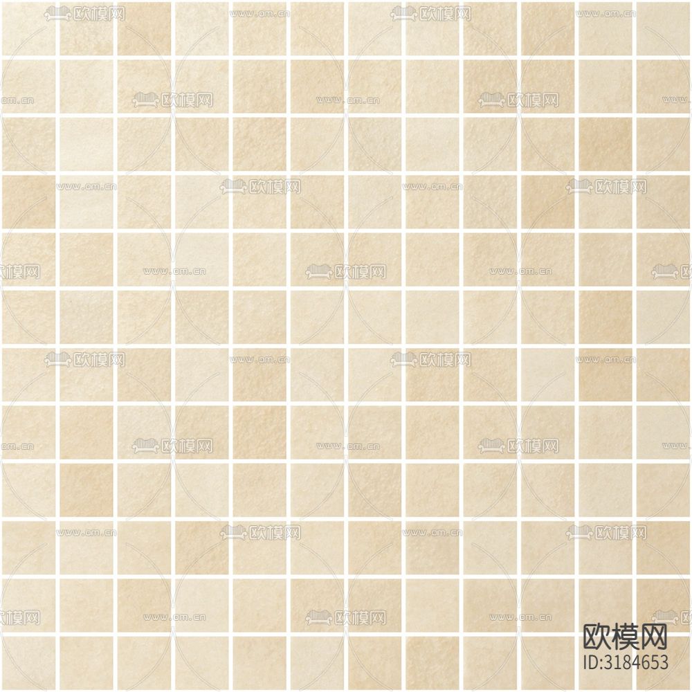 黄色马赛克瓷砖贴图下载（渲染图5）