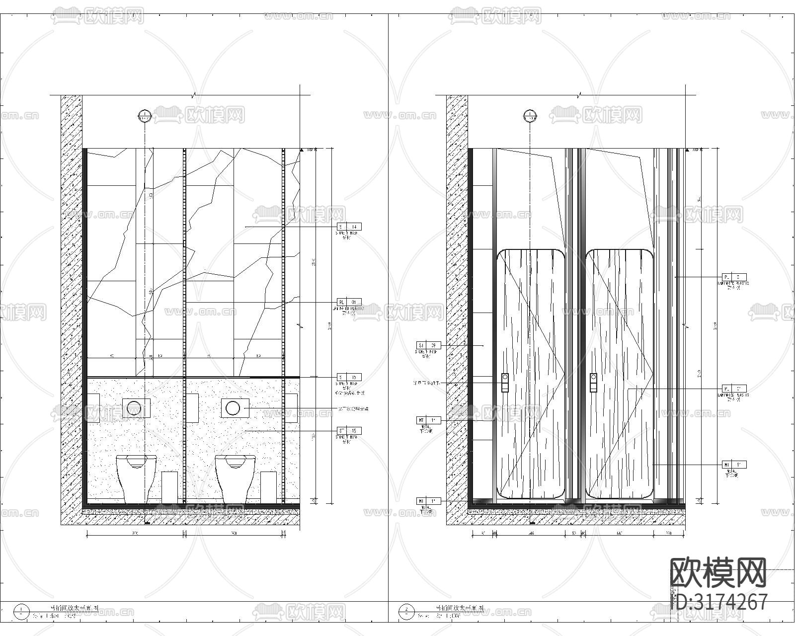 马桶间大样图下载（渲染图4）