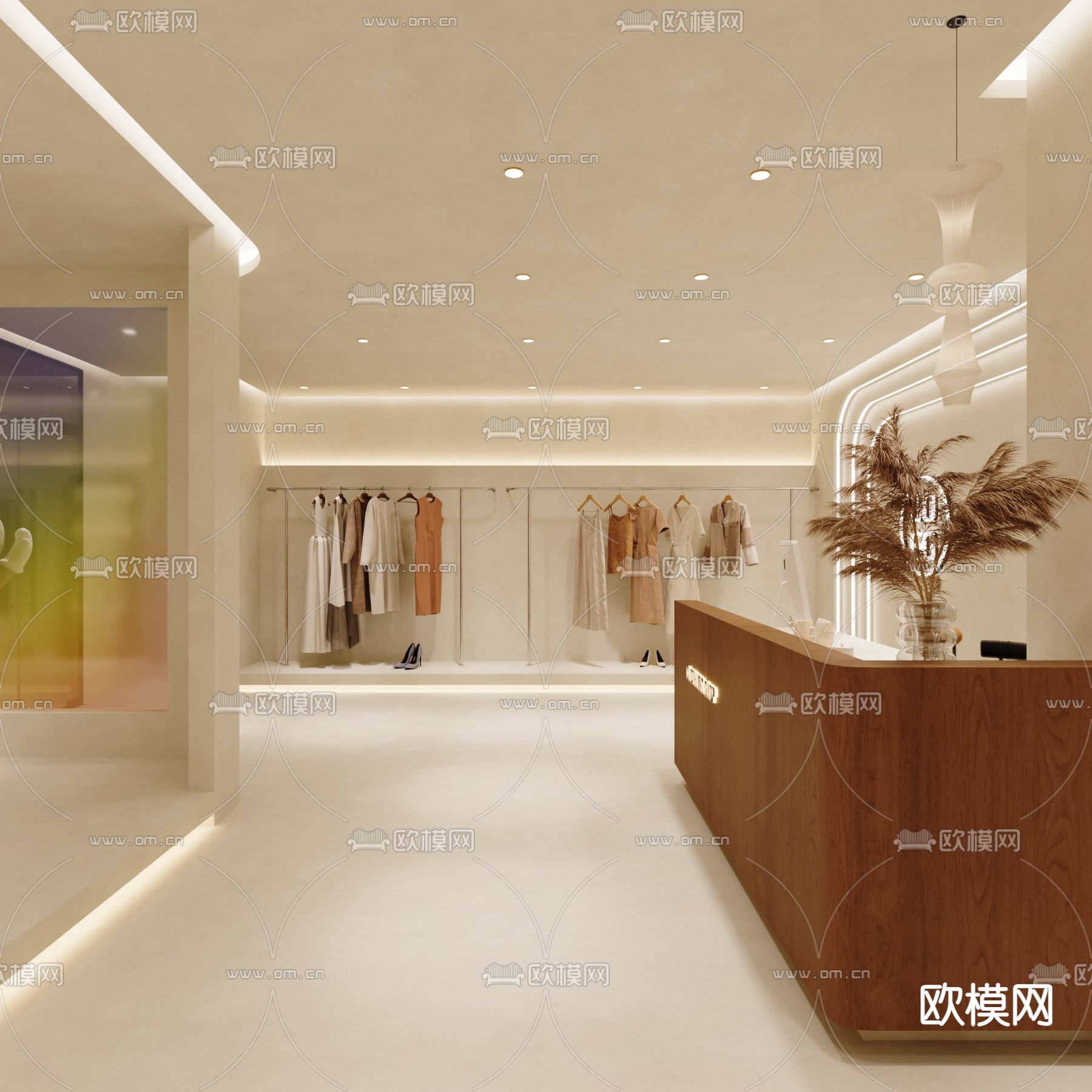 侘寂专卖店 服装店3d模型下载（渲染图6）