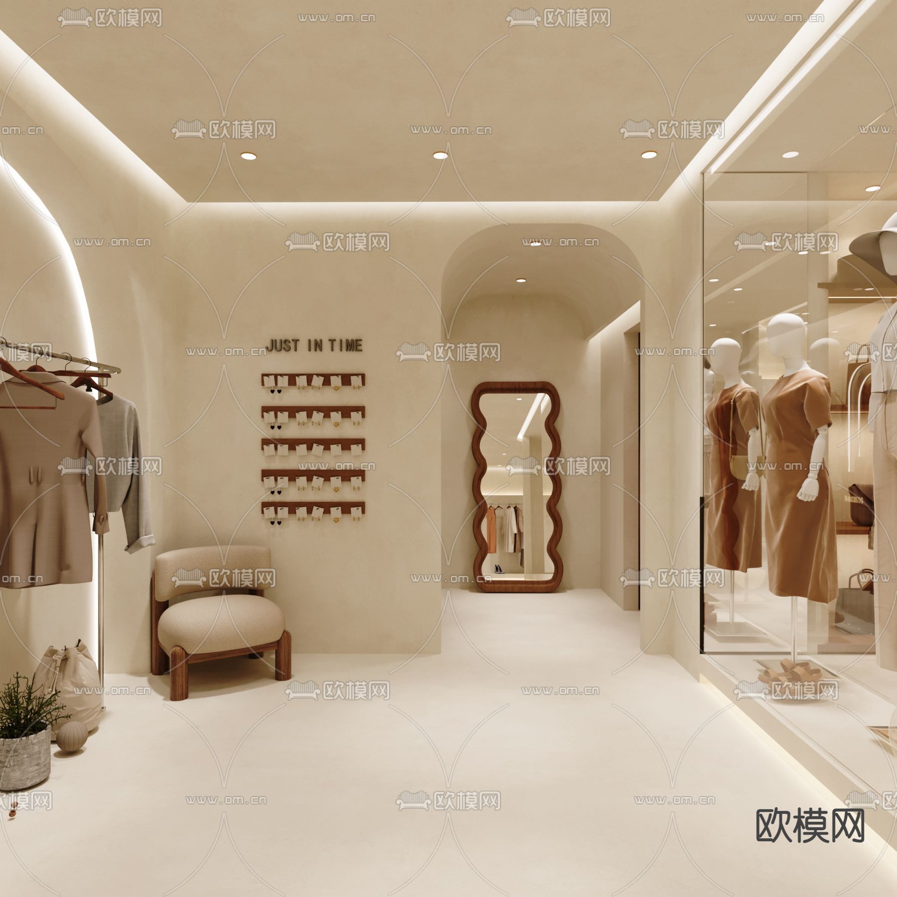 侘寂专卖店 服装店3d模型下载（渲染图5）