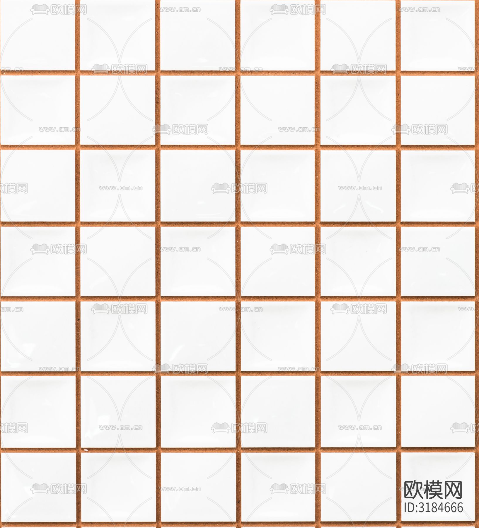 白色高级马赛克瓷砖贴图下载（渲染图1）