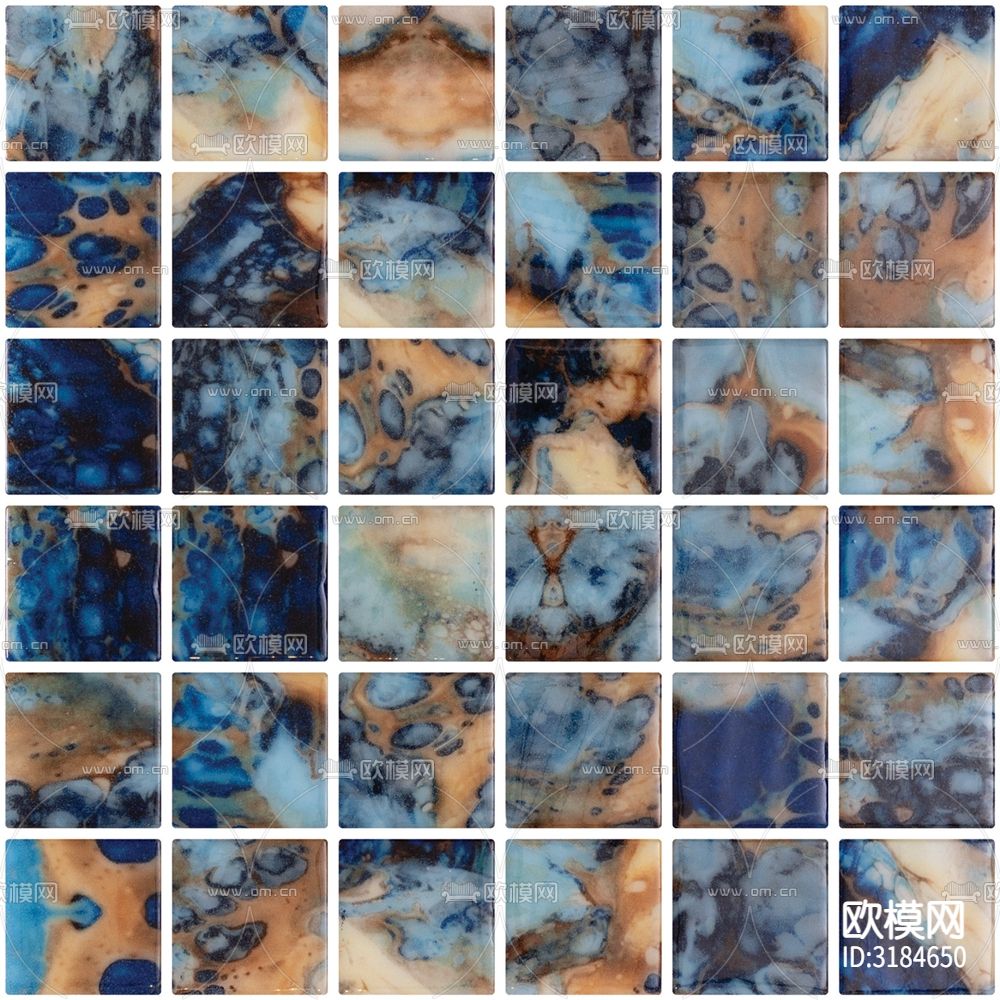 马赛克炫彩泳池 马赛克墙面贴图下载（渲染图9）