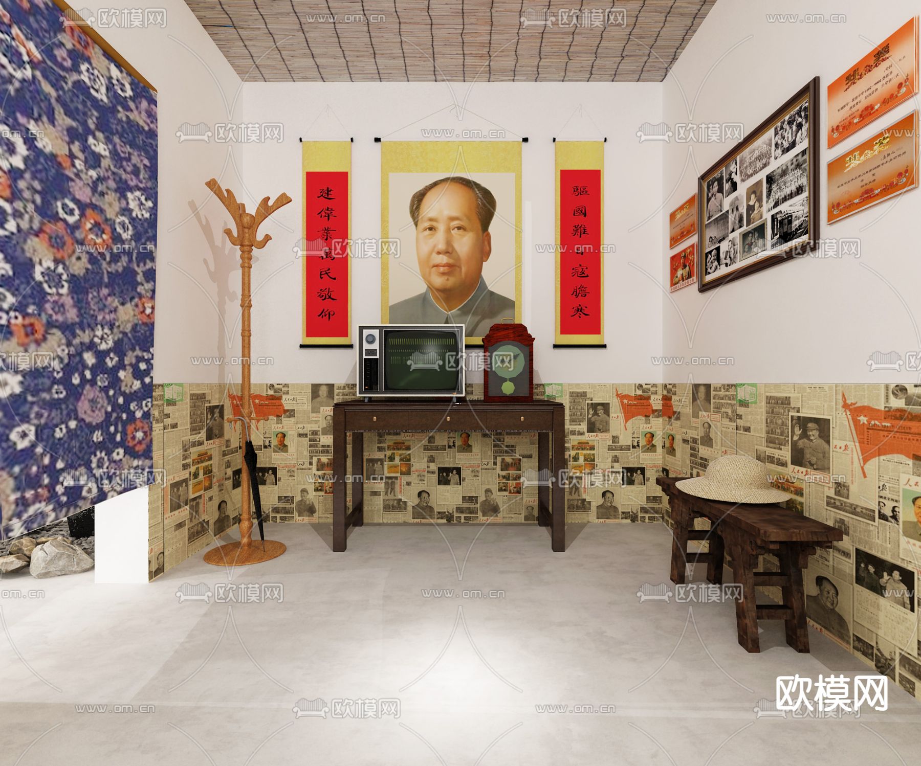 酒店民宿 客厅3d模型下载（渲染图1）