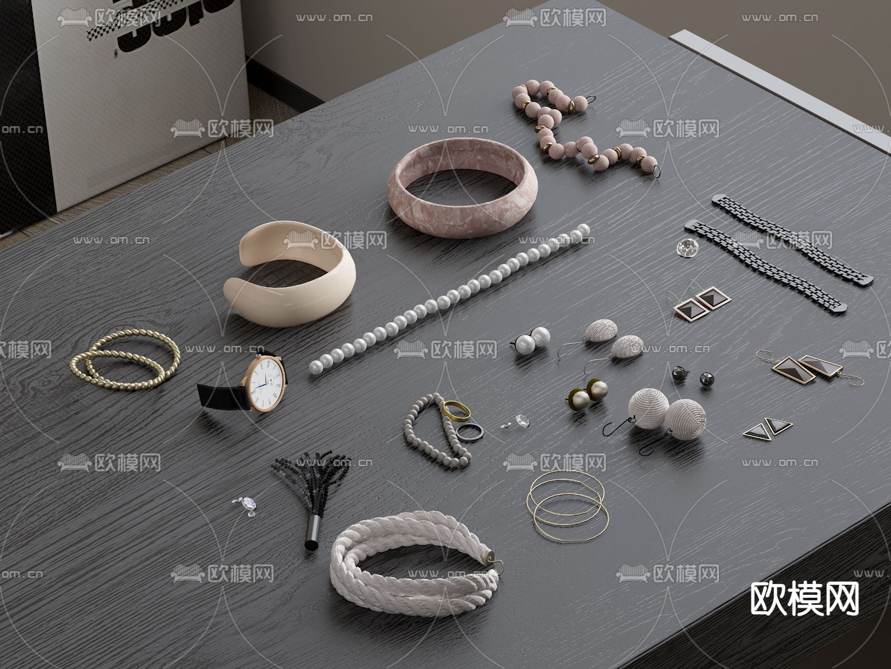 首饰珠宝 银饰 金饰 宝石 玉石su模型下载（渲染图2）