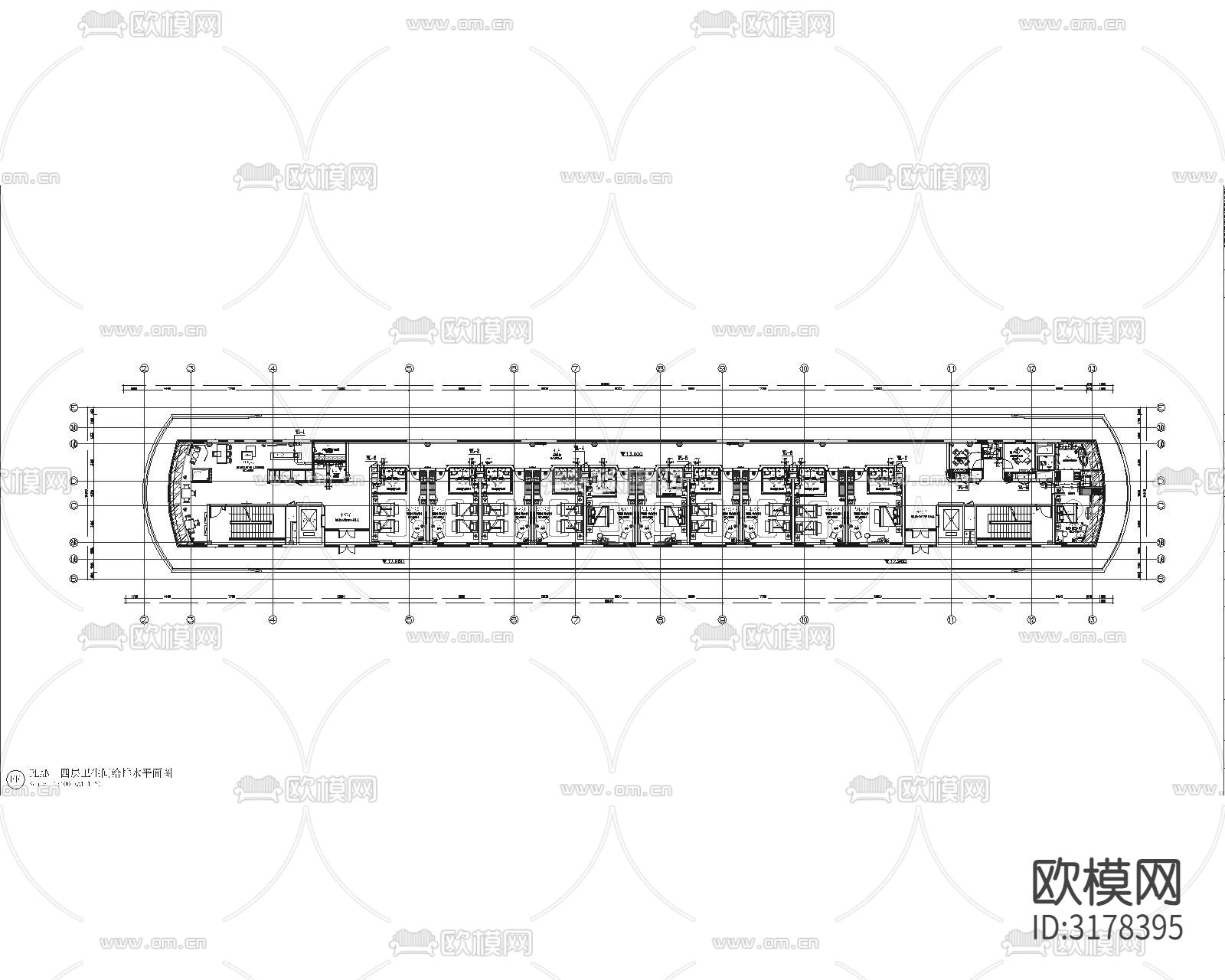 某酒店电气图 给排水图下载（渲染图3）