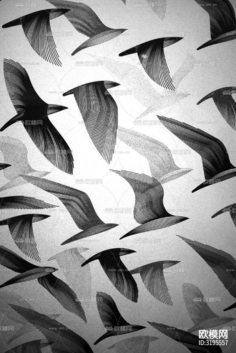 黑白装饰画贴图下载