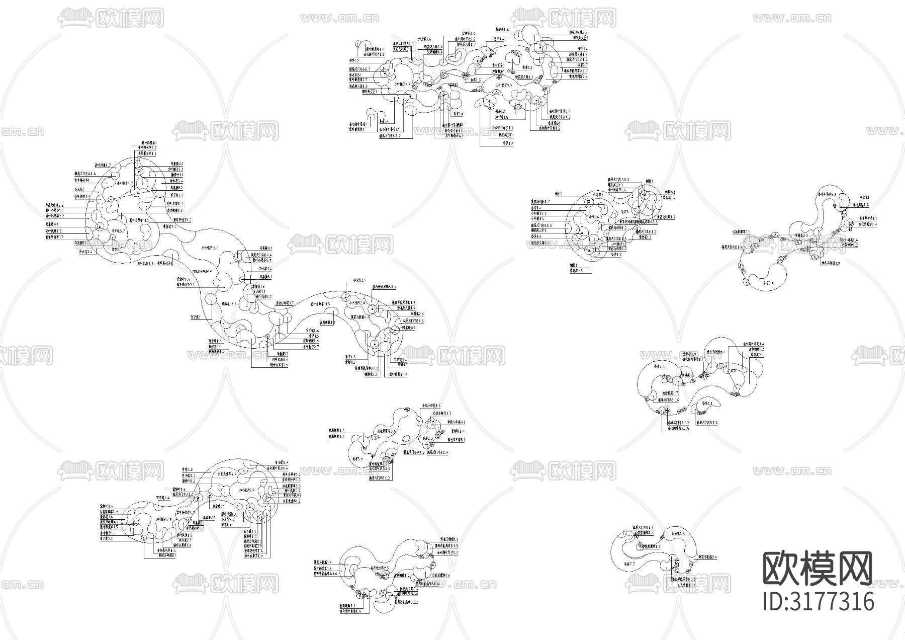 植物搭配小景CAD施工图下载（渲染图6）