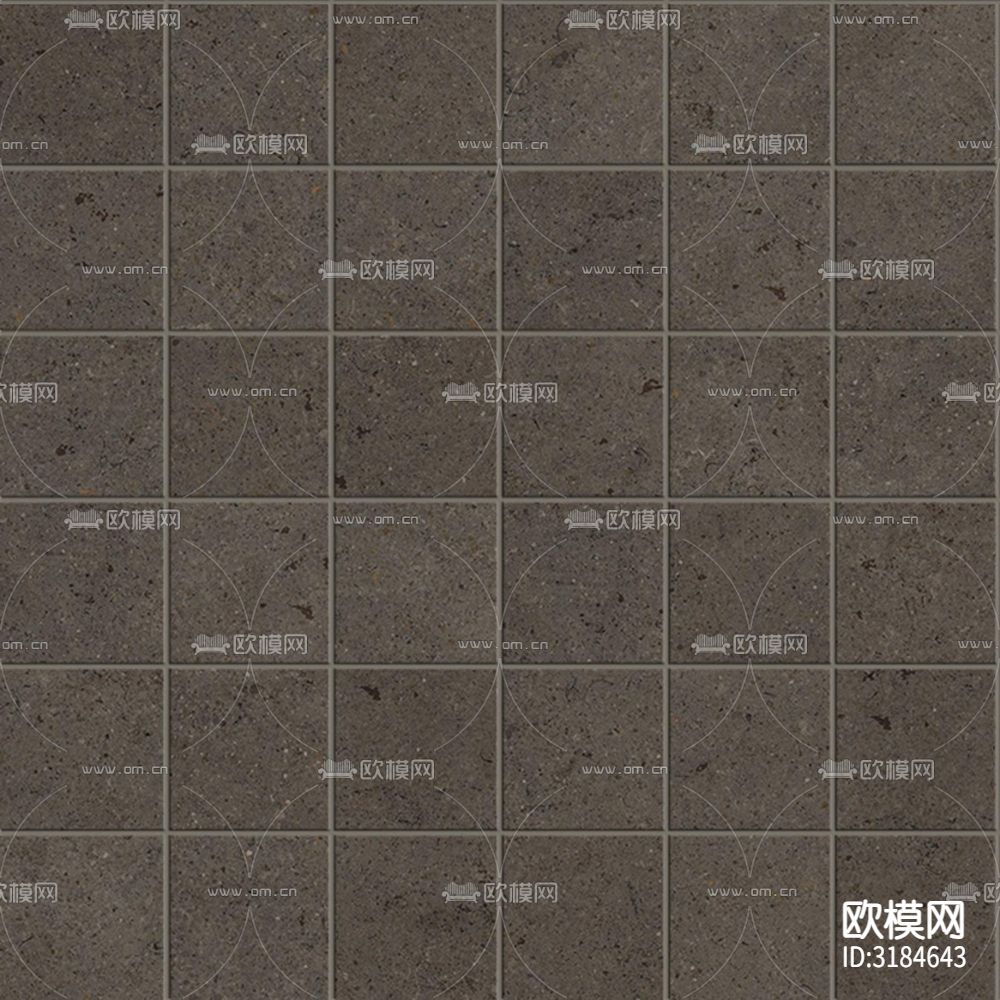 深色瓷砖马赛克墙面贴图下载（渲染图1）