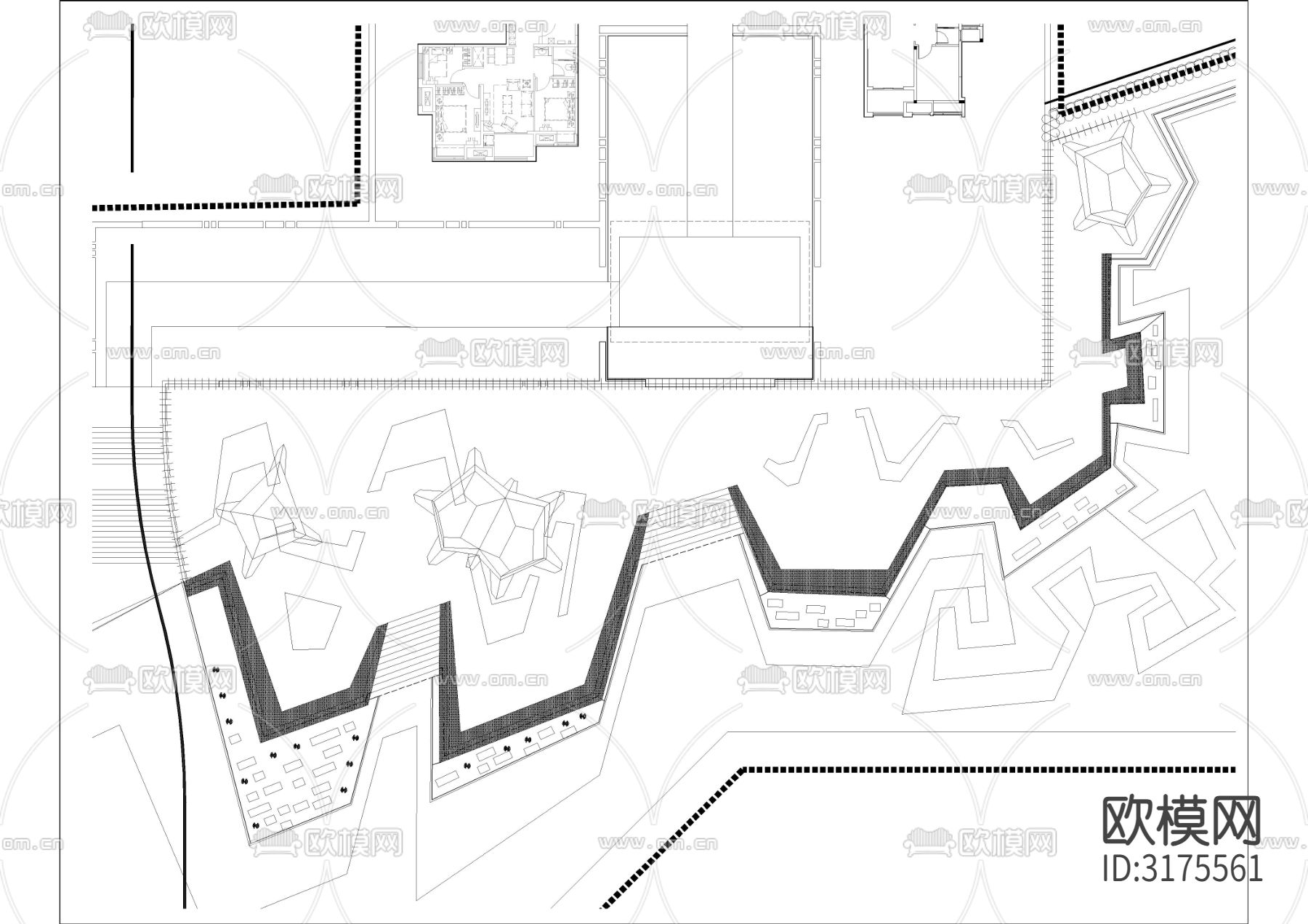 凤鸣山金色小品装置公园下载（渲染图1）