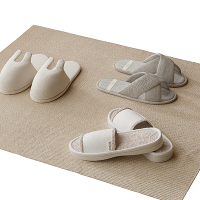  拖鞋 浴室拖鞋 地毯su模型 