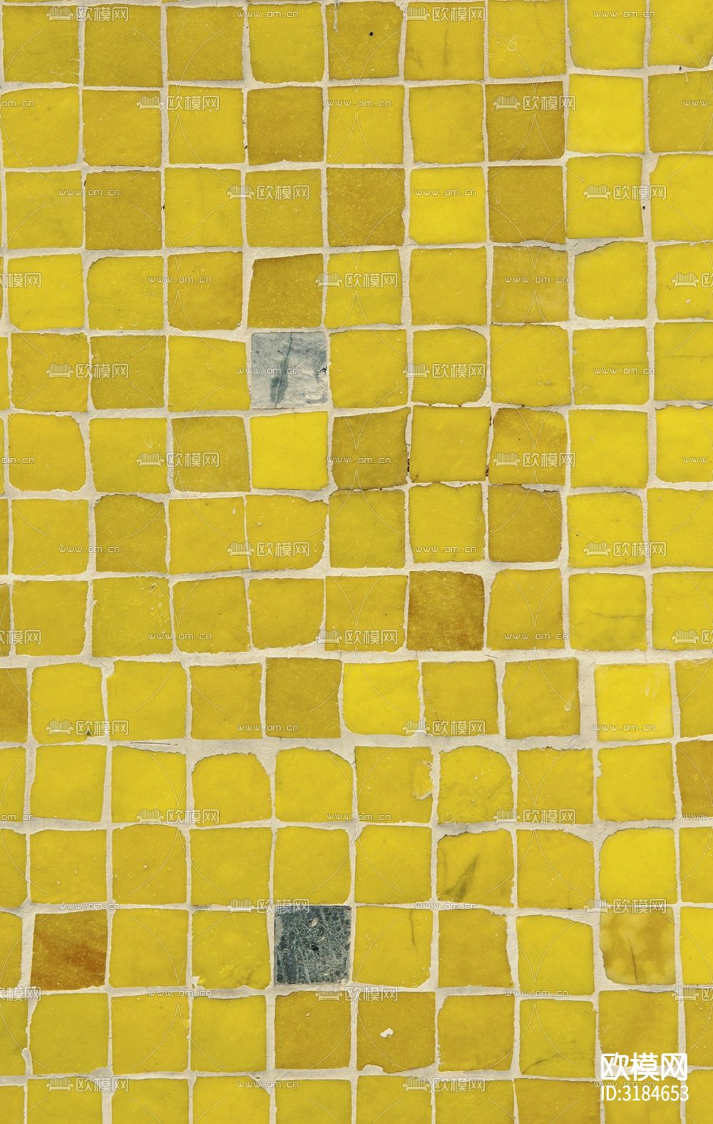 黄色马赛克瓷砖贴图下载（渲染图3）