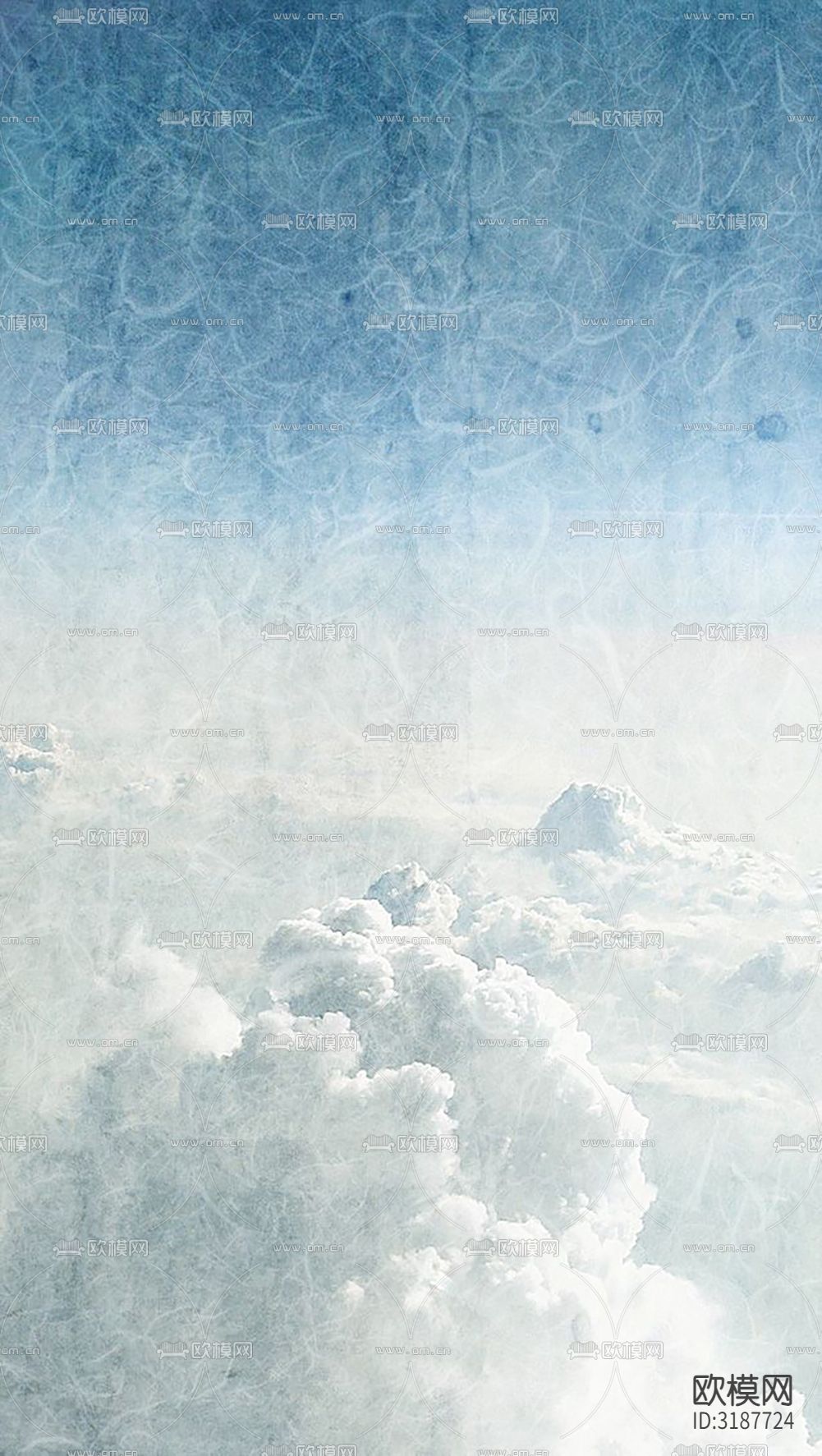 蓝天白云 装饰画贴图下载