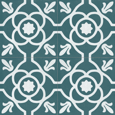  绿色现代简约花砖贴图 