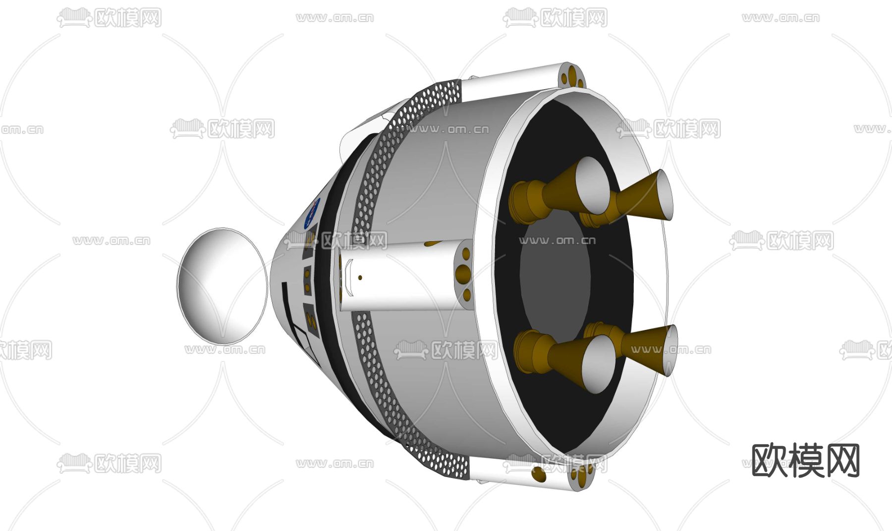 人造卫星su模型下载（渲染图4）