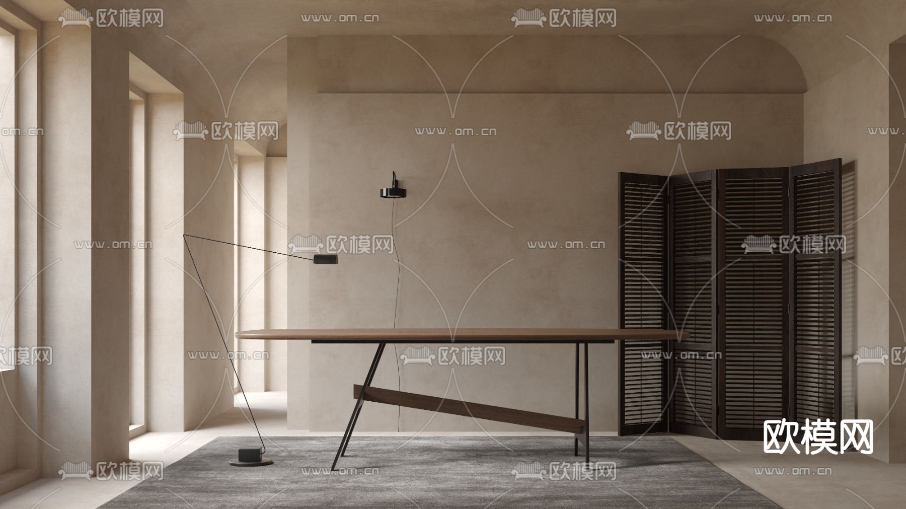 Bonaldo 现代书桌 写字台3d模型下载