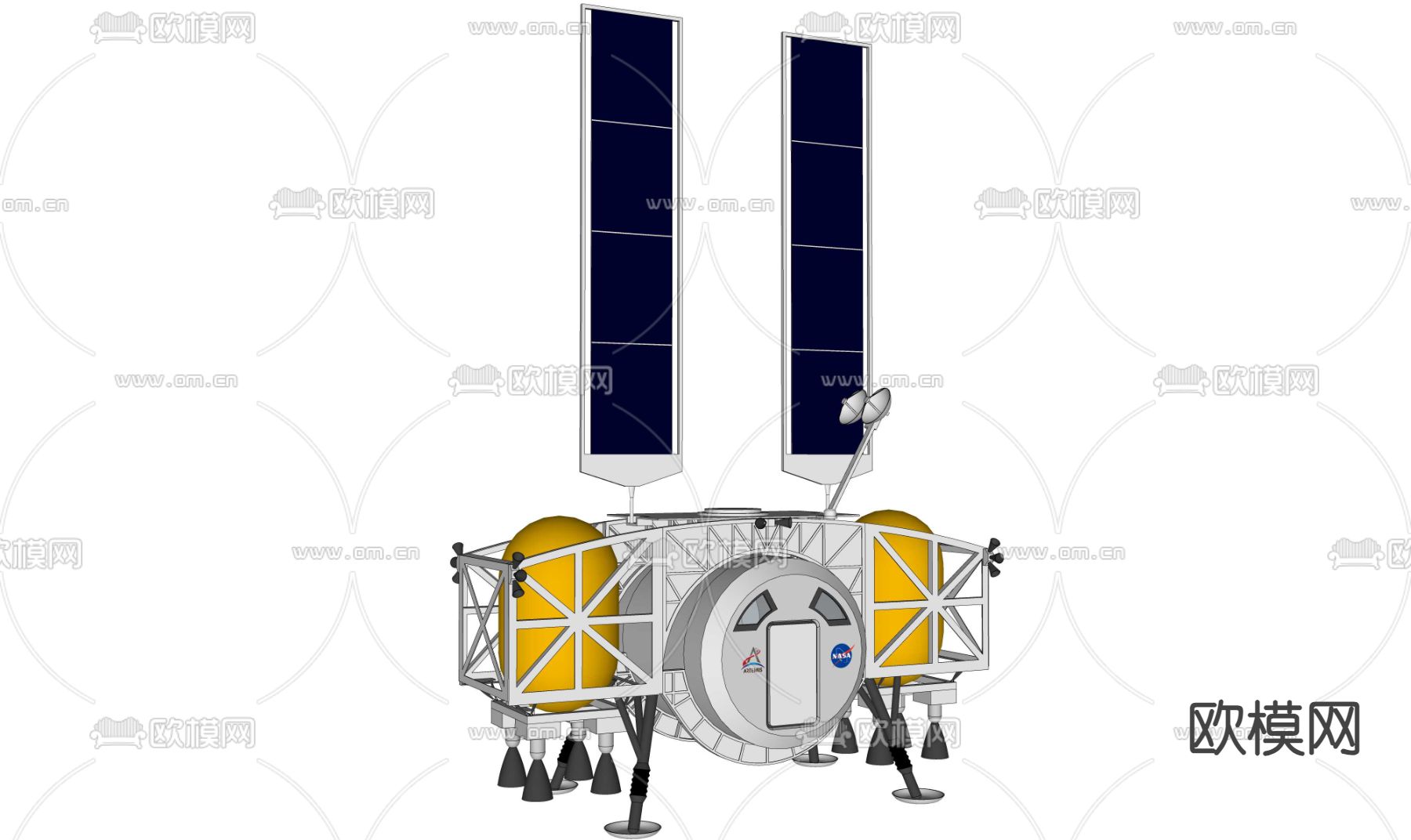 火星登陆器su模型下载（渲染图1）