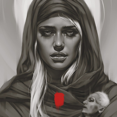  人物素描 装饰画贴图 