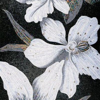  黑色花艺瓷砖  马赛克瓷砖贴图 