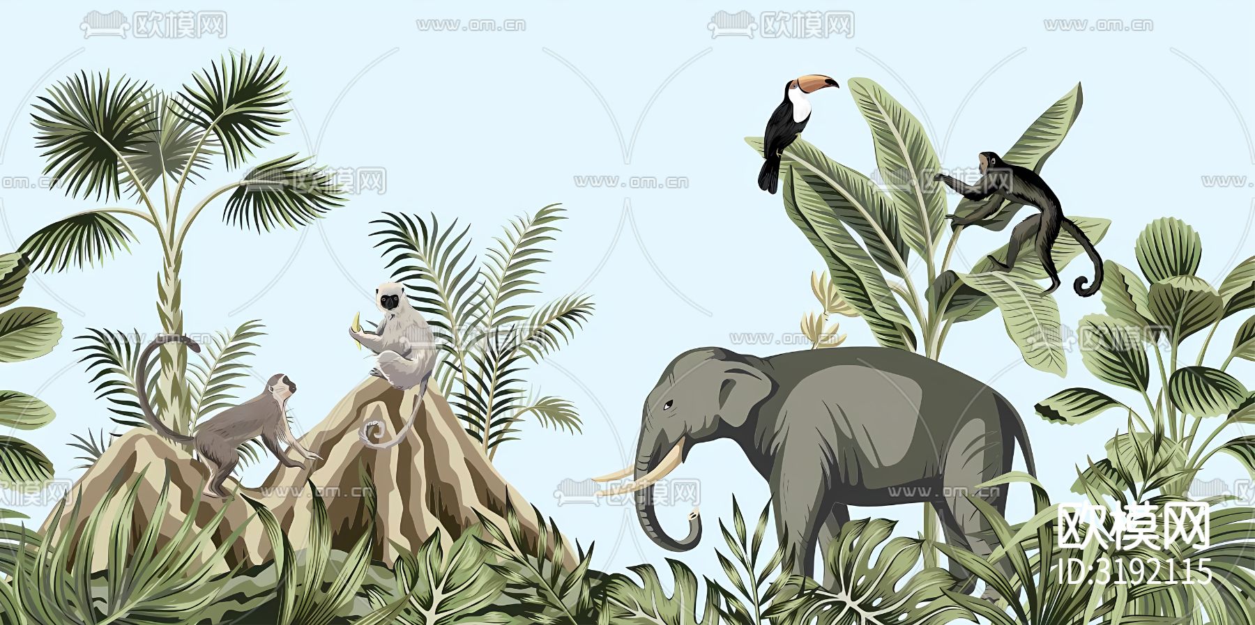 大尺寸高清卡通 动物壁纸贴图下载