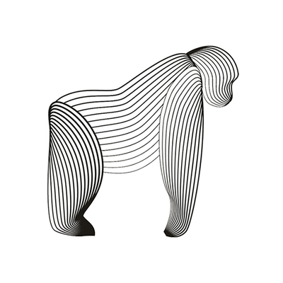  线条动物装饰画贴图 