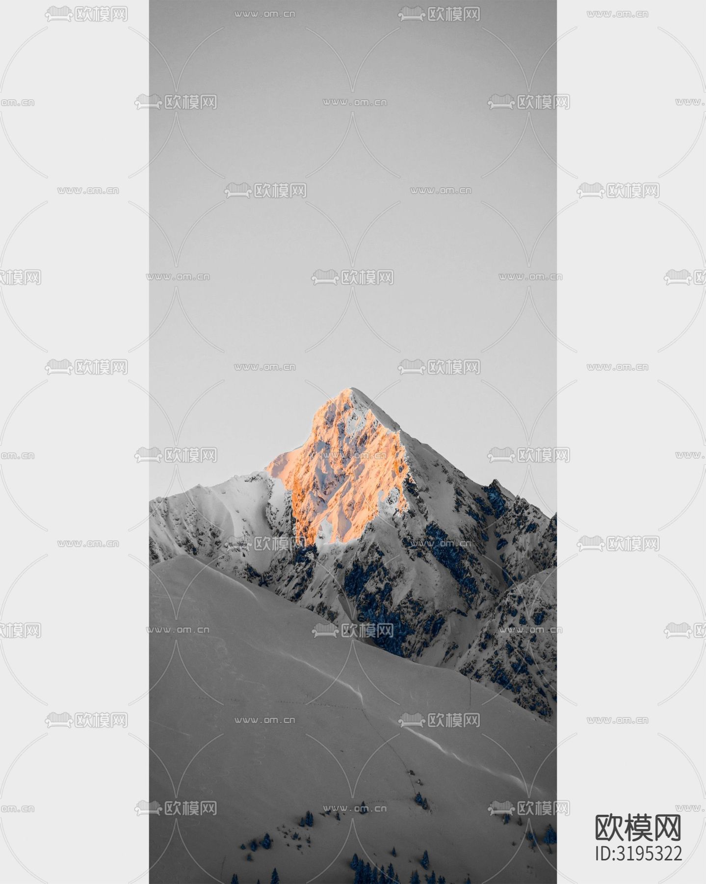 风格山峰装饰画贴图