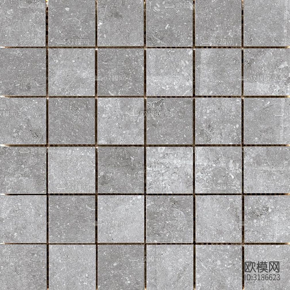 灰色石材纹小方砖格子砖厨卫砖 马赛克贴图下载