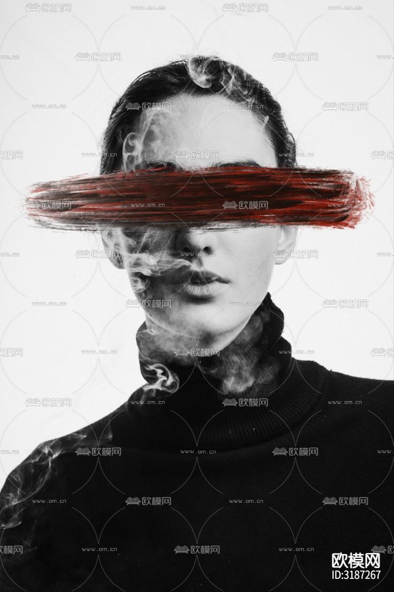 现代人物 装饰画贴图下载