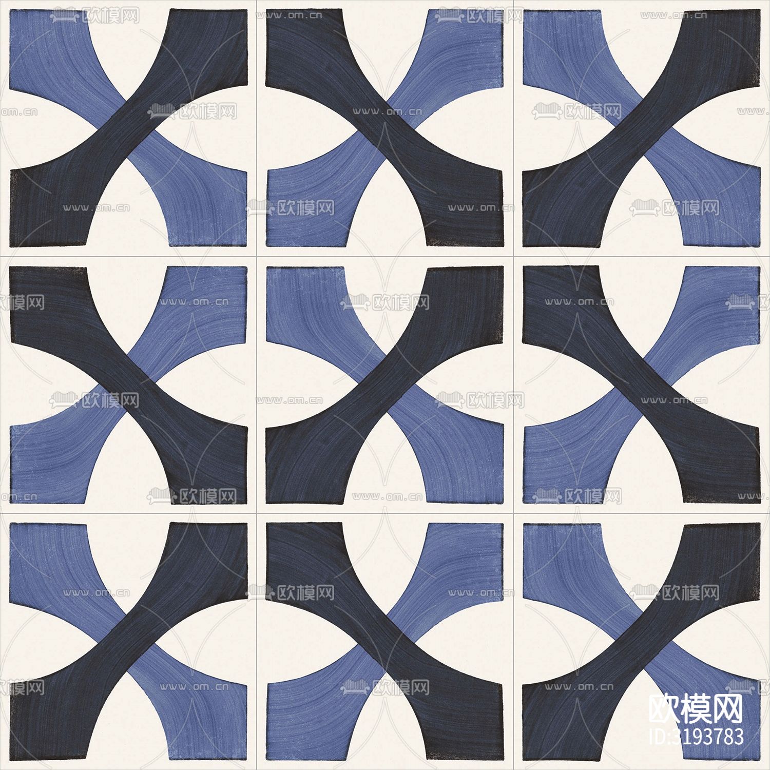 白色现代简约花砖贴图下载