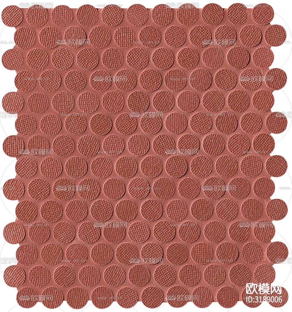 红色圆形石材马赛克厨卫 马赛克贴图下载
