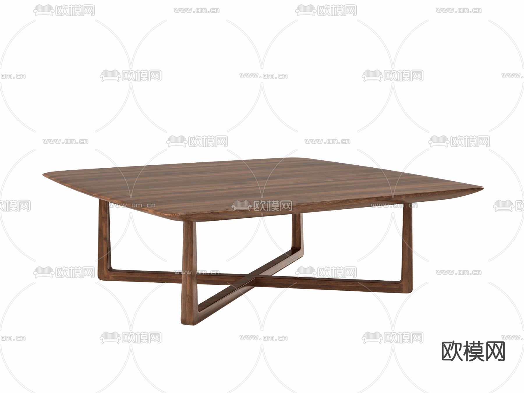 方形茶几3d模型下载