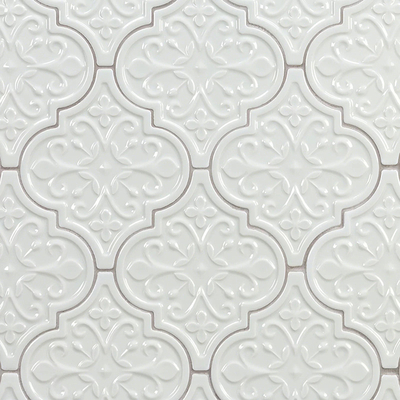  白色艺术灯笼马赛克厨卫马赛克贴图 