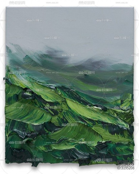 油画山川装饰画下载