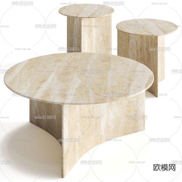 组合茶几3d模型下载(渲染图1)