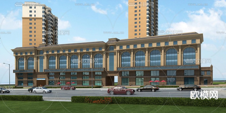 欧式住宅楼 商业住宅楼3d模型下载