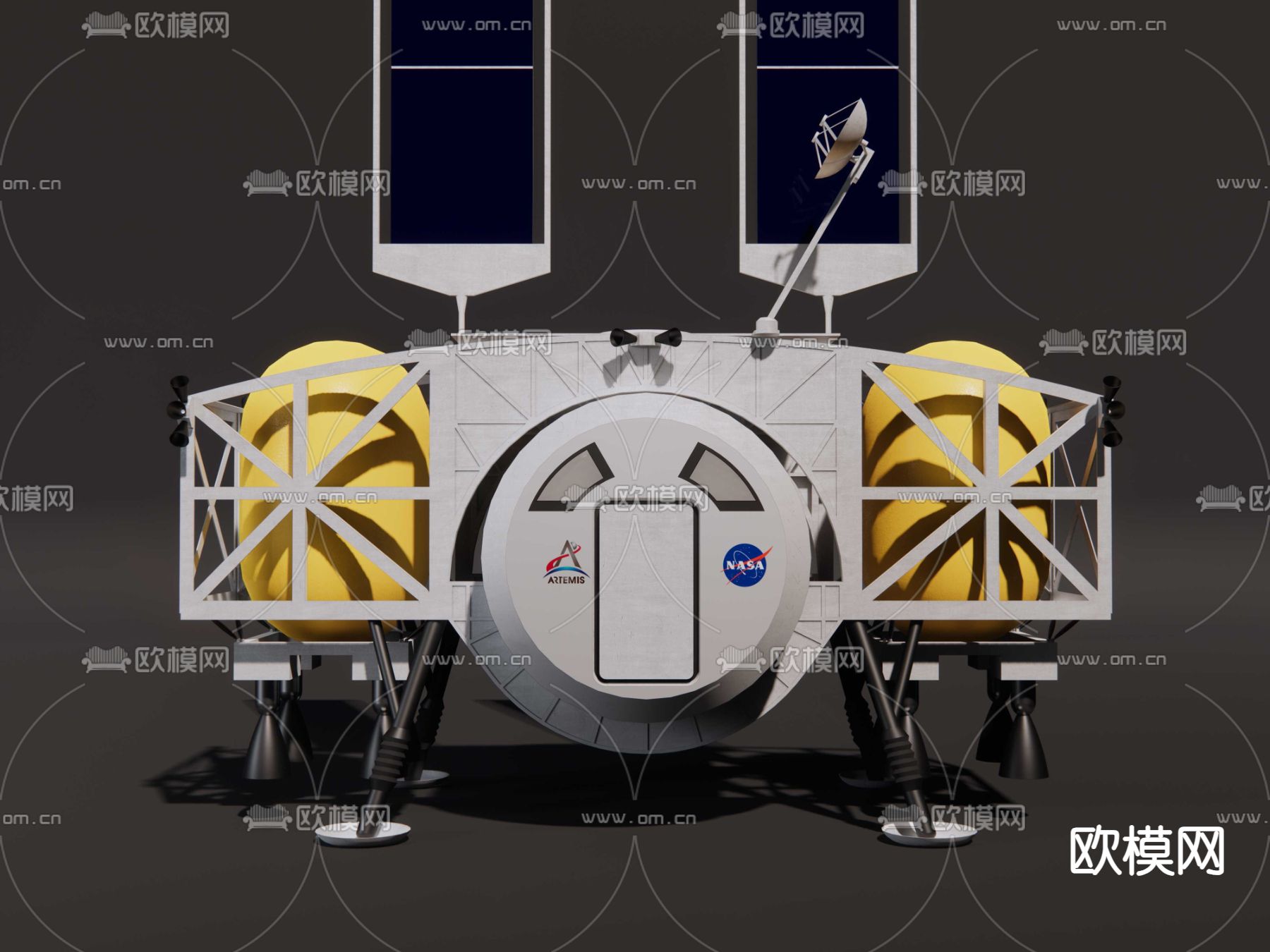 火星登陆器su模型下载（渲染图2）