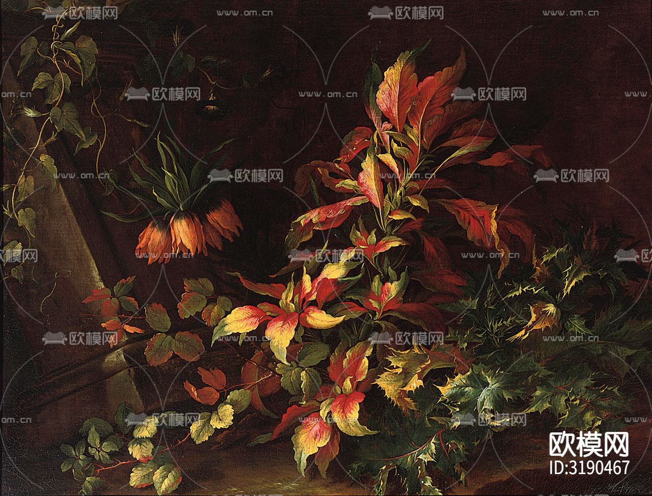 现代油画 装饰画贴图下载