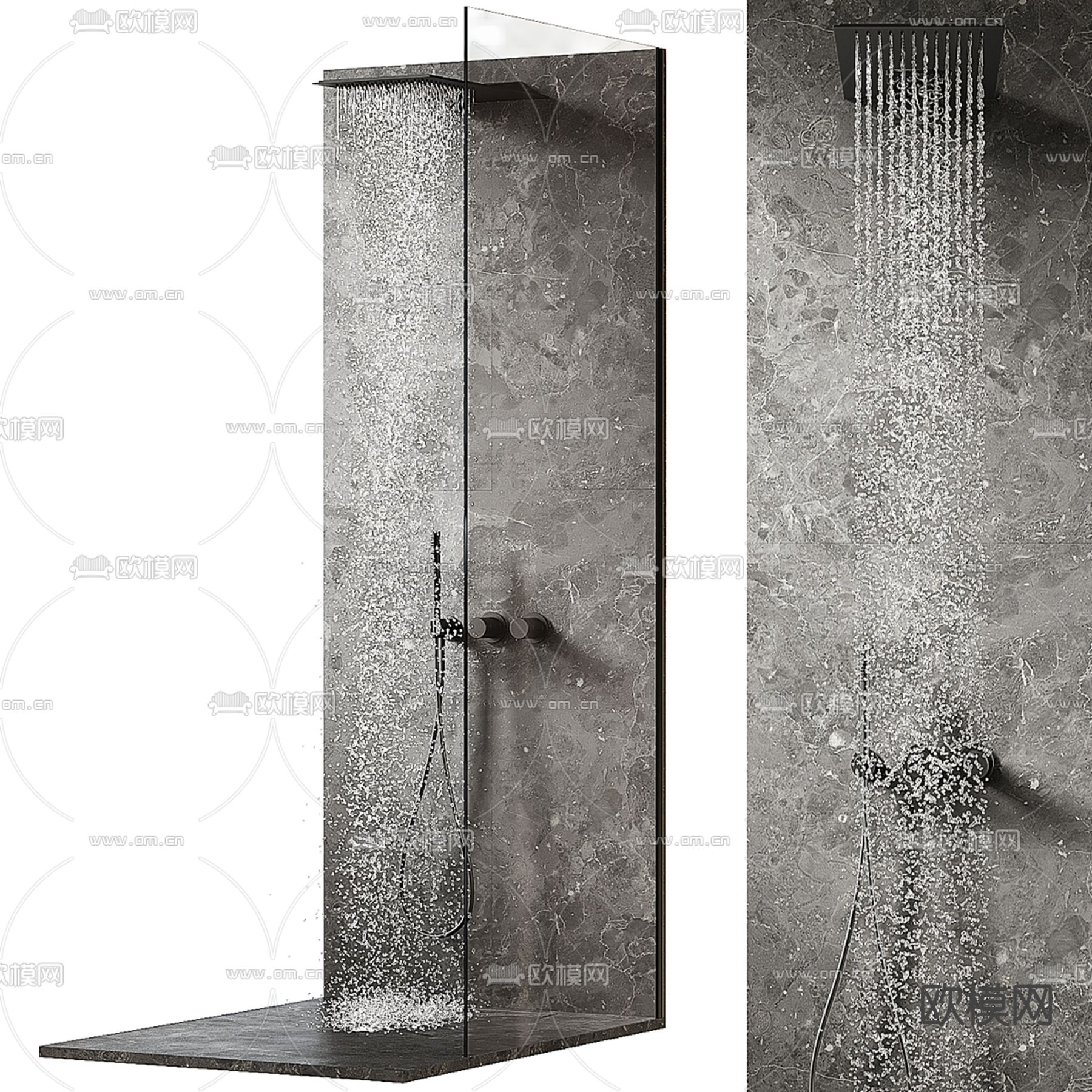 淋浴间 淋浴房 冲凉房su模型下载（渲染图4）