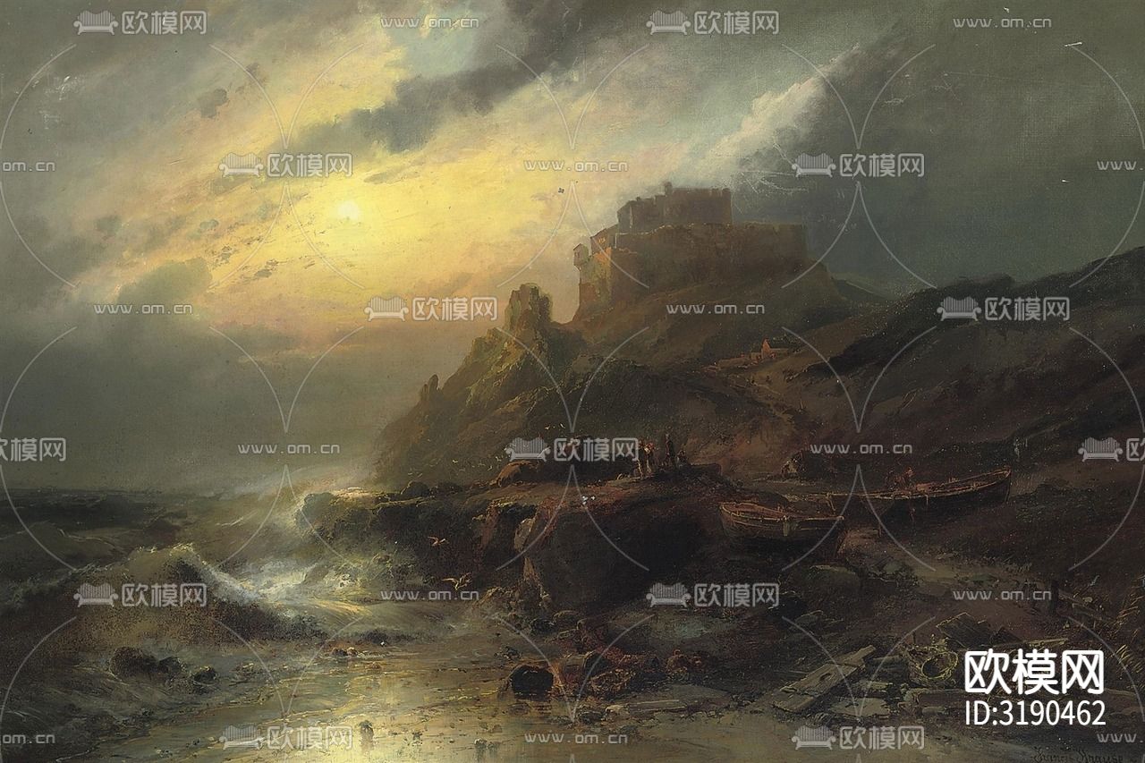 现代油画 装饰画贴图下载