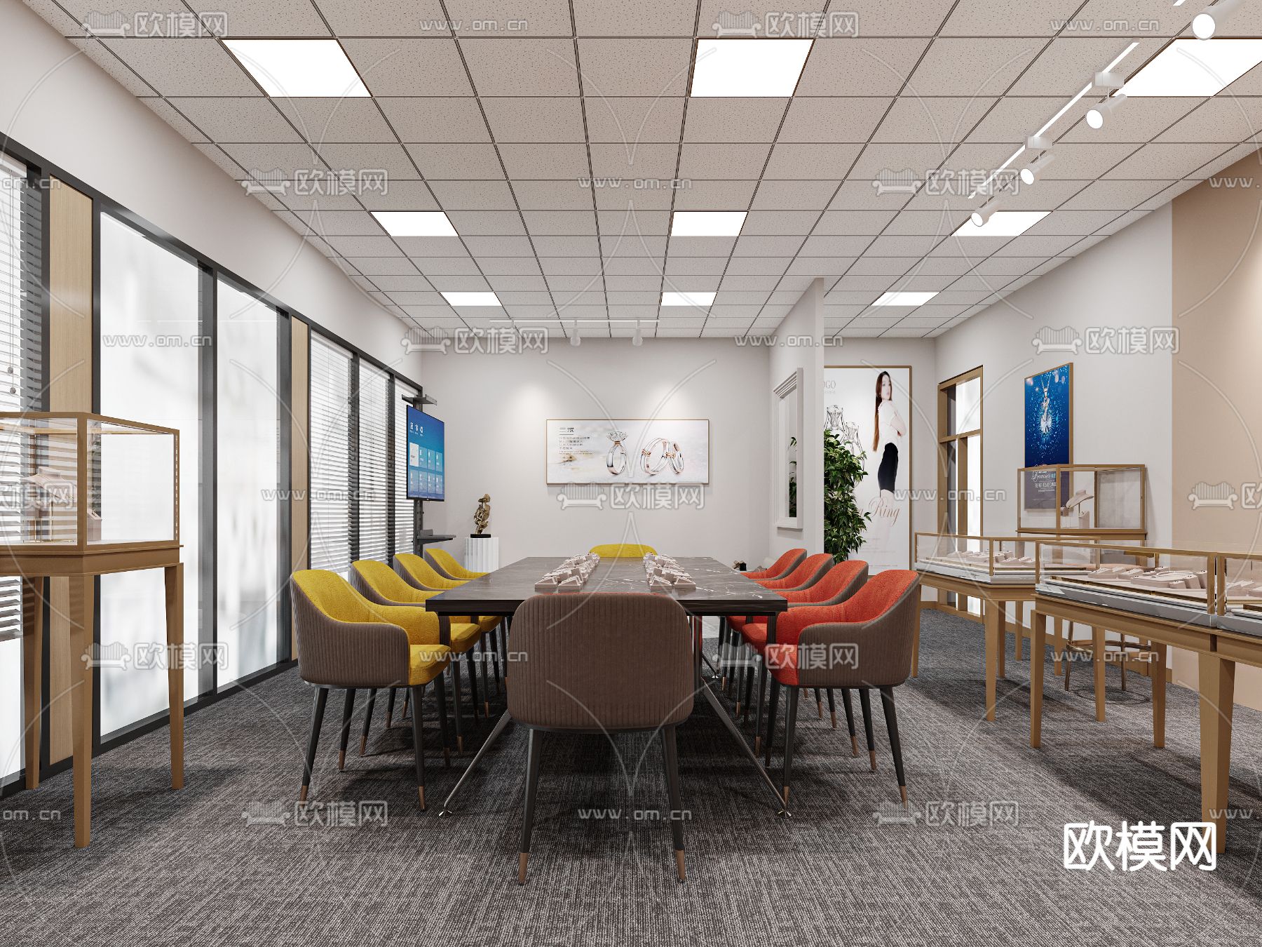 现代珠宝店3d模型下载（渲染图2）