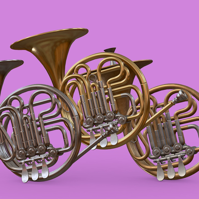  萨克斯 短笛 西洋乐器su模型 