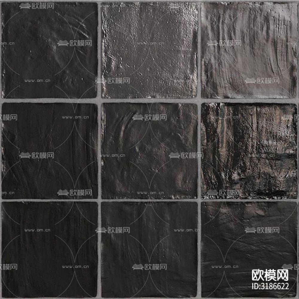 黑色石材纹小方砖格子砖厨卫砖 马赛克贴图下载