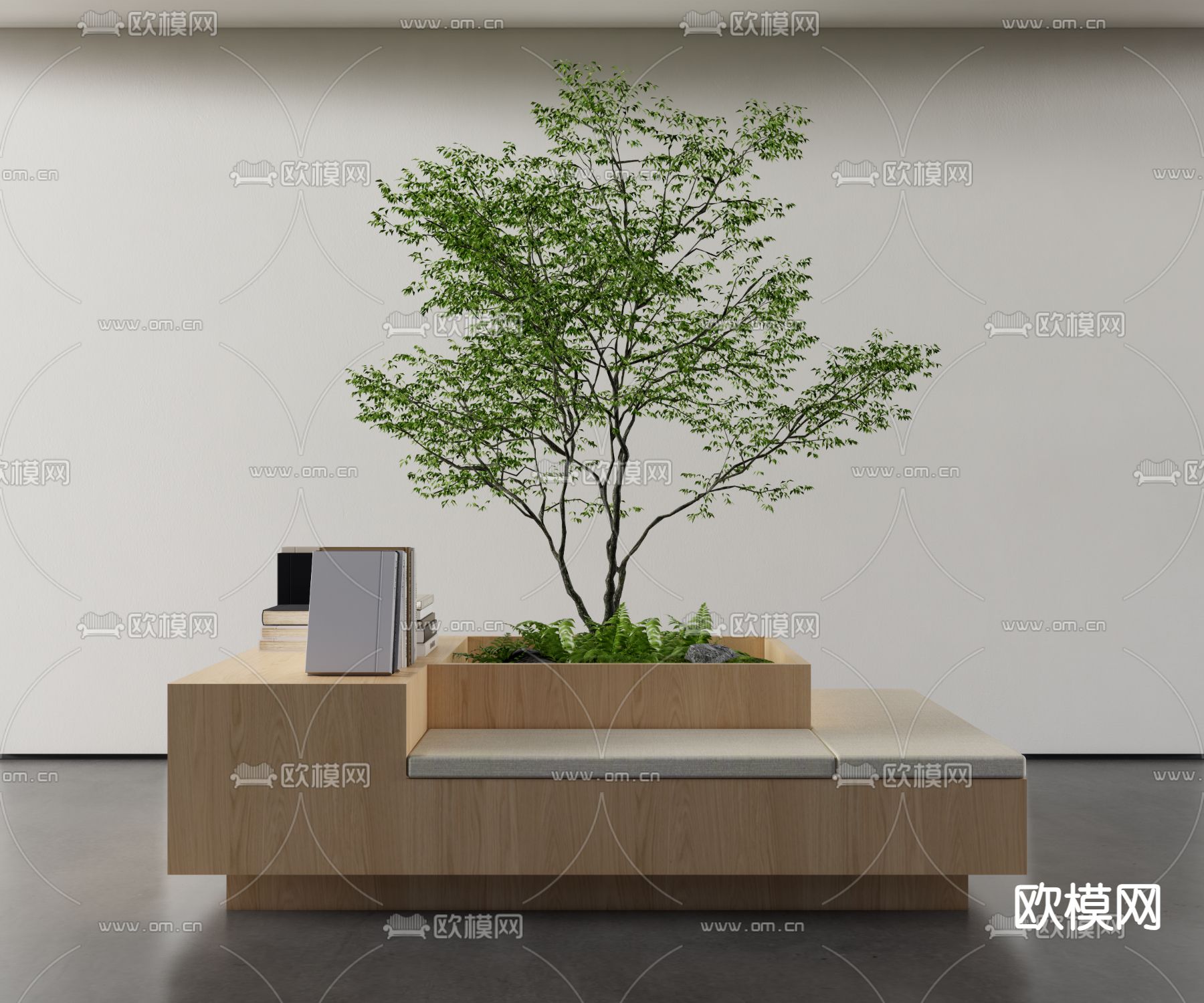 卡座沙发 树池沙发 公共沙发3d模型下载