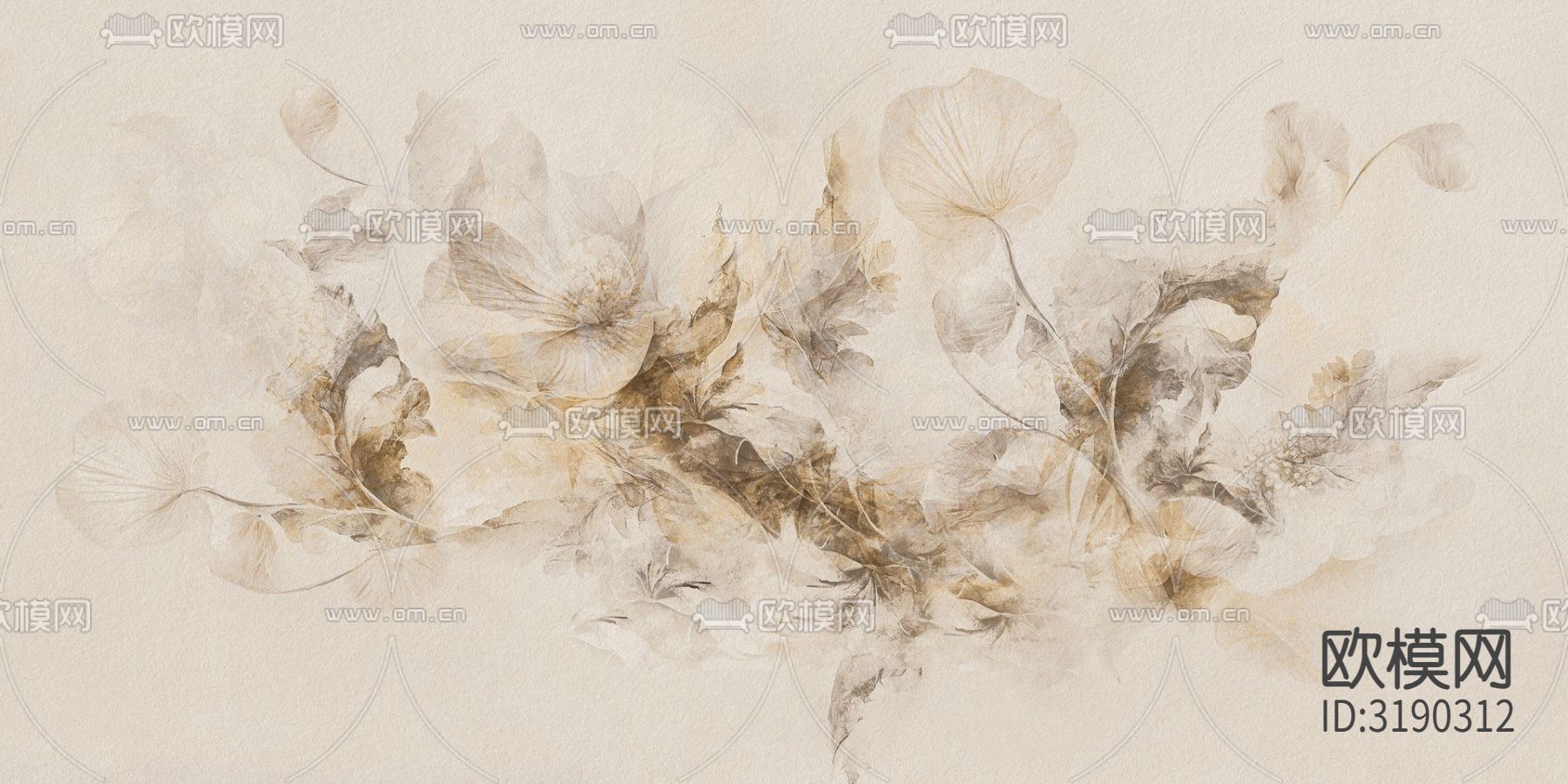 植物印花壁纸贴图下载